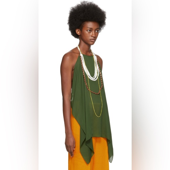 New with tags Jacquemus viscose halter top with attached beading. Size 40/medium - Picture 3 of 16